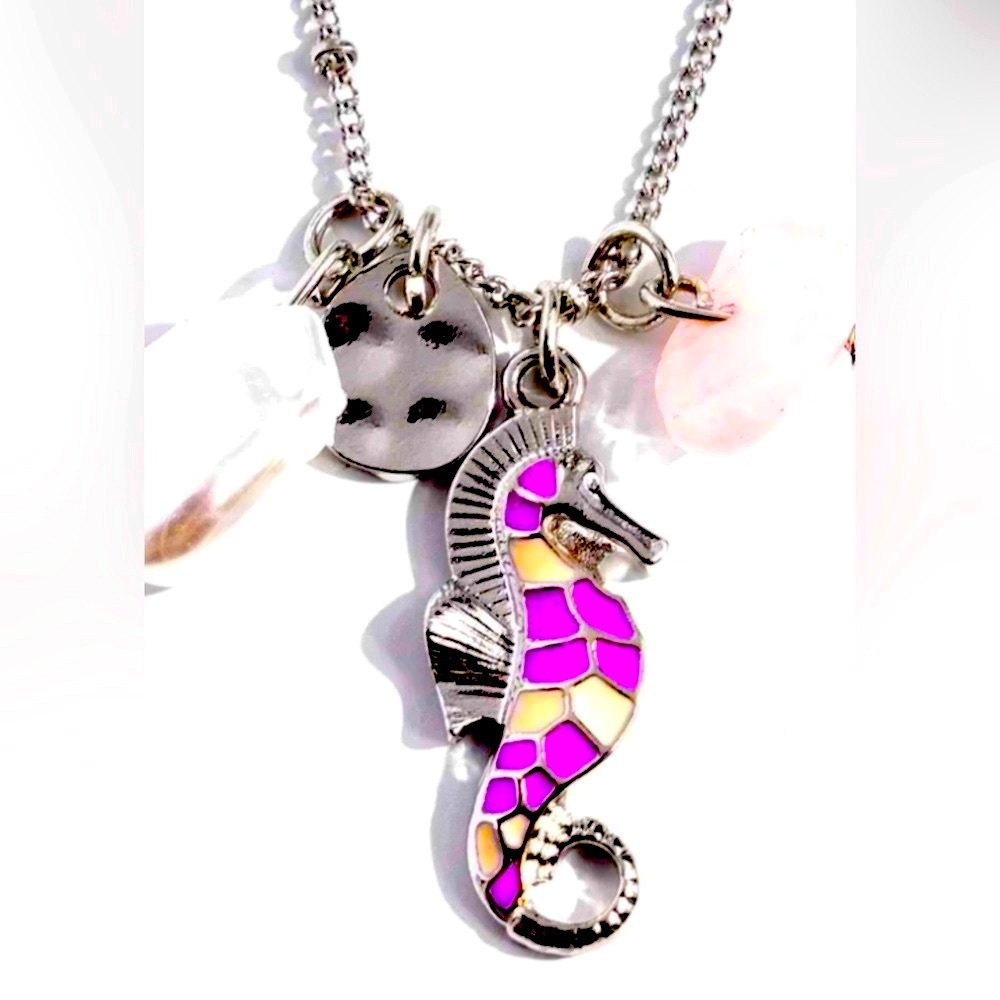 🧜🏻‍♀️🐚🧜 “SEAHORSE SHIMMER” PURPLE NECKLACE ~ PAPARAZZI❗️🧜🏻‍♀️🐚🧜🏼‍♂️